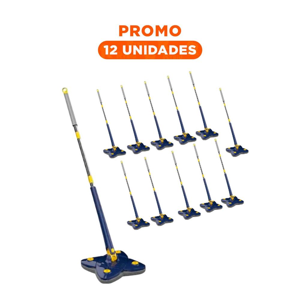 Pack12 Limpiador triangular 360 con sistema autoexprimidor 4 esquinas azul Y+Regalo Sticker