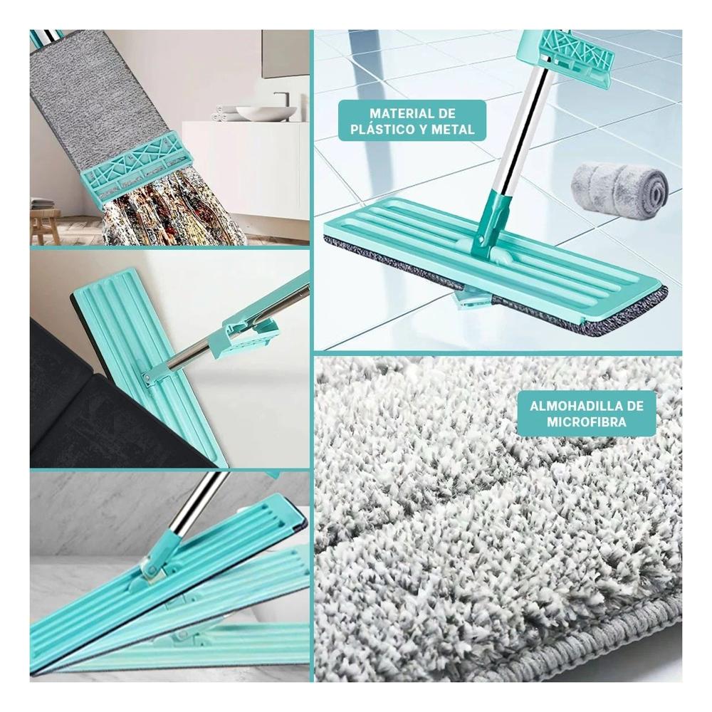 Trapero Plano Rotatorio con Escurridor Integrado para Hogar