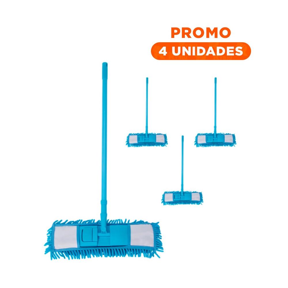 Pack4 Toalla Rectangular de Microfibra Celeste Suave y Resistente para Pisos Y+Regalo Sticker