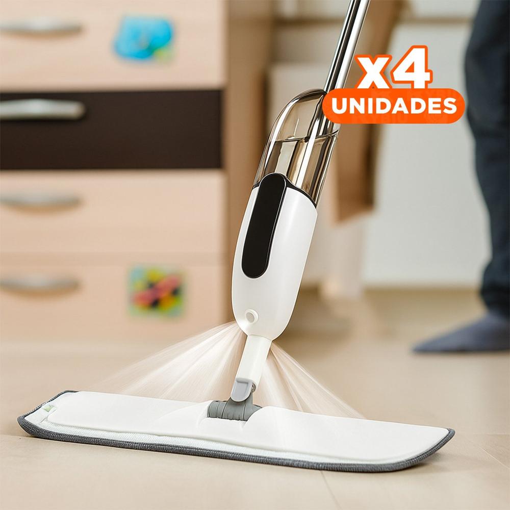 Pack4 Trapeador con Deposito de Spray para Aseo Diario