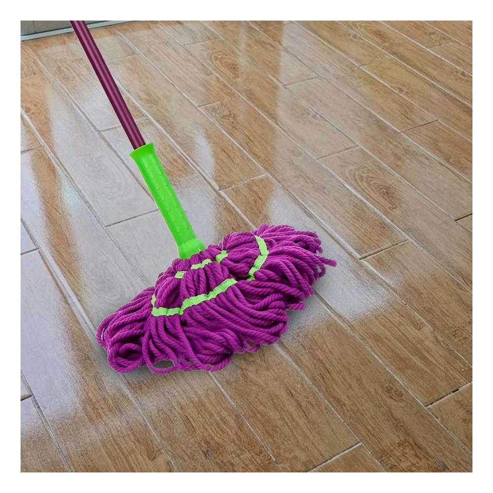 Mopa Giratoria con Sistema de Autoexprimidor para Limpieza del Hogar Diario Y+Regalo Sticker