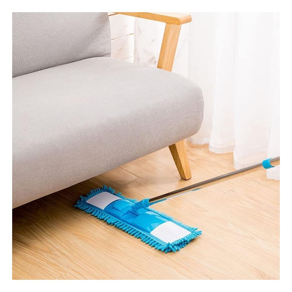 Mopa Rectangular de Microfibra Celeste Suave y Resistente para Pisos Y+Regalo Sticker