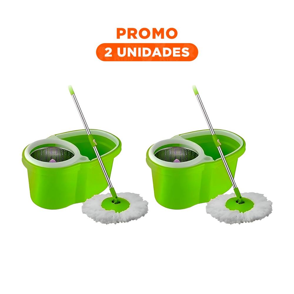 Pack2 Sistema Giratorio 360 con Balde Centrifugador para Limpieza del Hogar