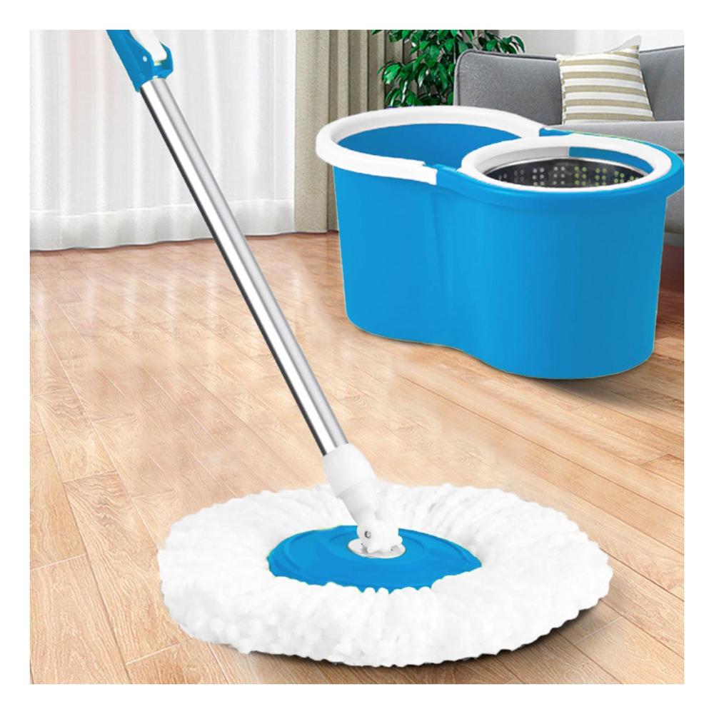 Mopa Giratoria 360 con Balde Centrifugador Azul para Limpieza Practica en Casa Y+Papel Regalo