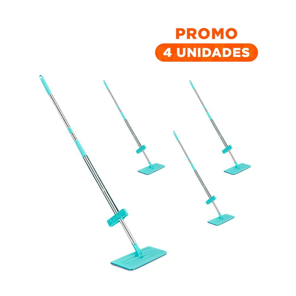 Pack4 Limpiador Plano Rotatorio con Escurridor Integrado para Uso Diario Y+Regalo Sticker