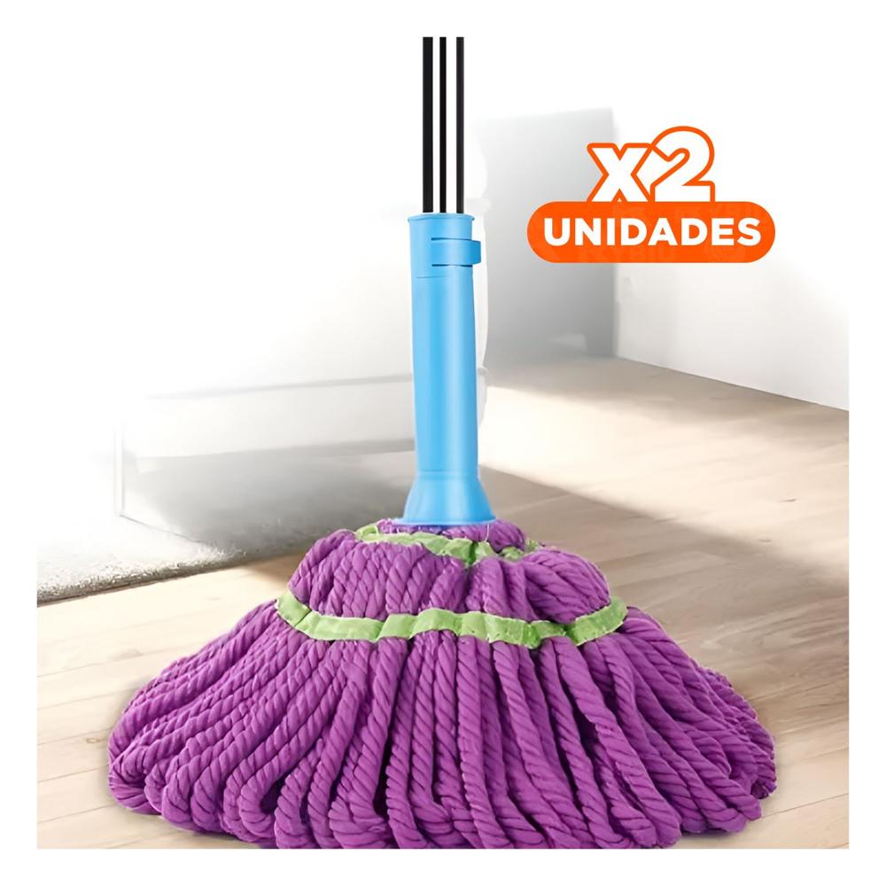 Pack2 Instrumento de limpieza giratorio con autoexprimidor y mango comodo Y+Papel Regalo