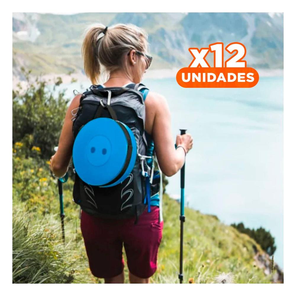 Pack12 Banco Utilitario Plegable con Tres Seguros para el Hogar Y+Papel Regalo