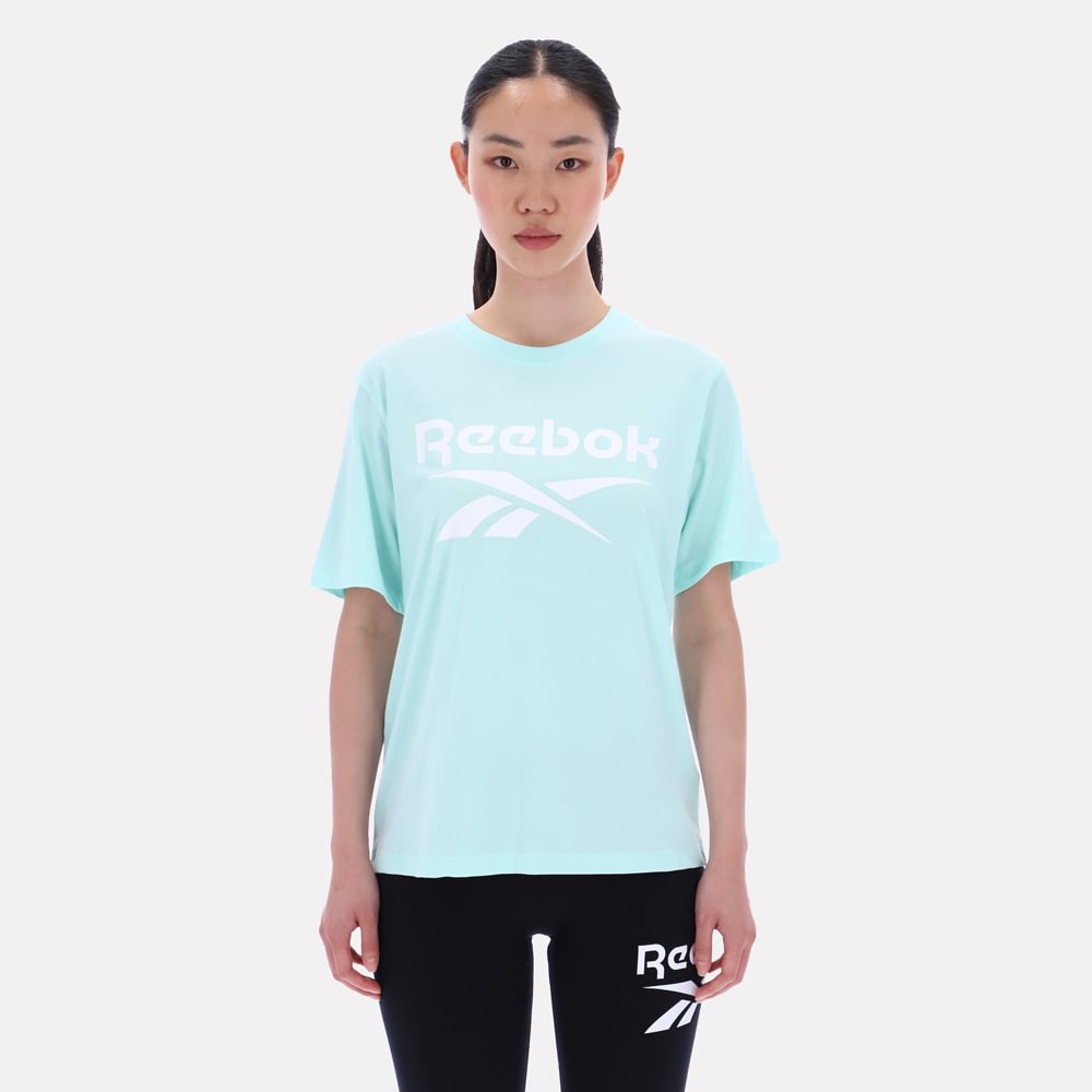 Polo Deportivo Reebok Mujer Nova Big Logo 100241381 Celeste