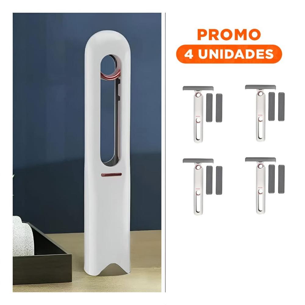 Pack4 Accesorio Portatil con 3 Cabezales de Algodon Diseno Compacto Blanco Y+Regalo Sticker