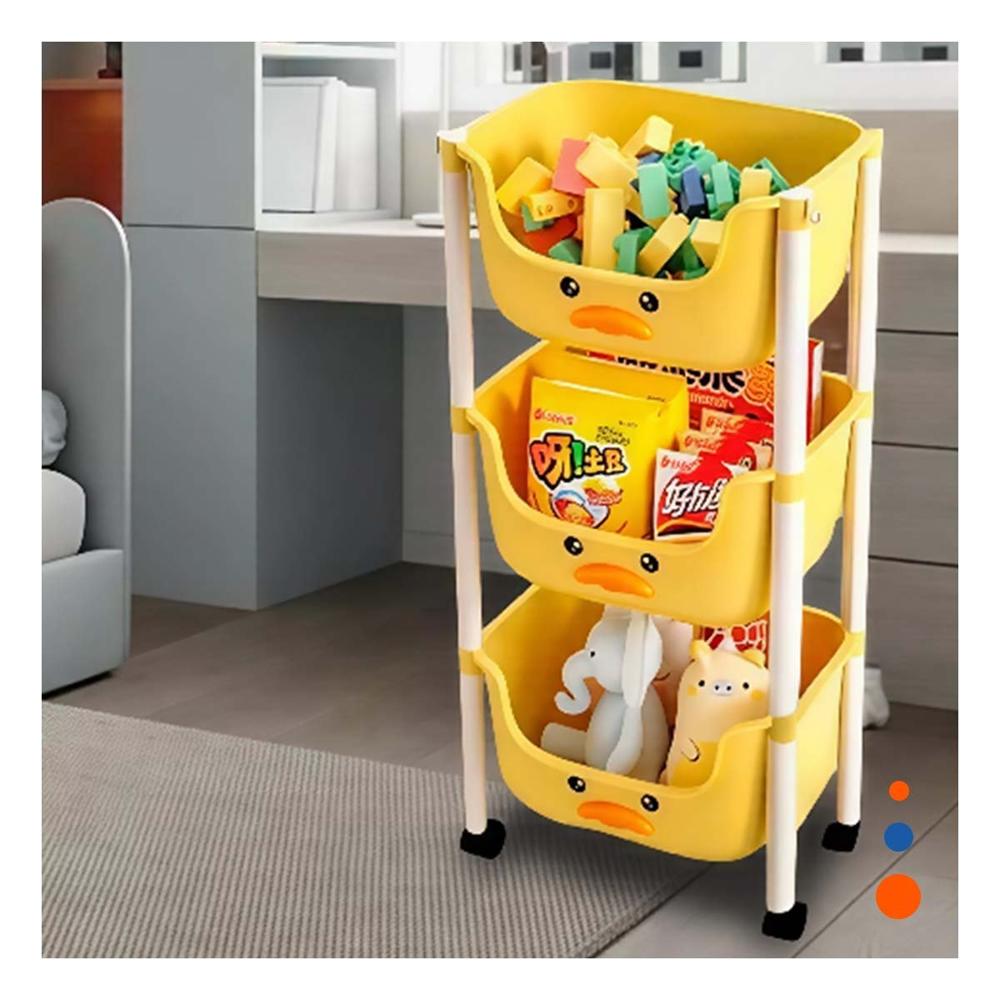 Modulo Kawaii 3 Niveles Estilo Tierno y Funcional Amarillo Pato Y+Papel Regalo