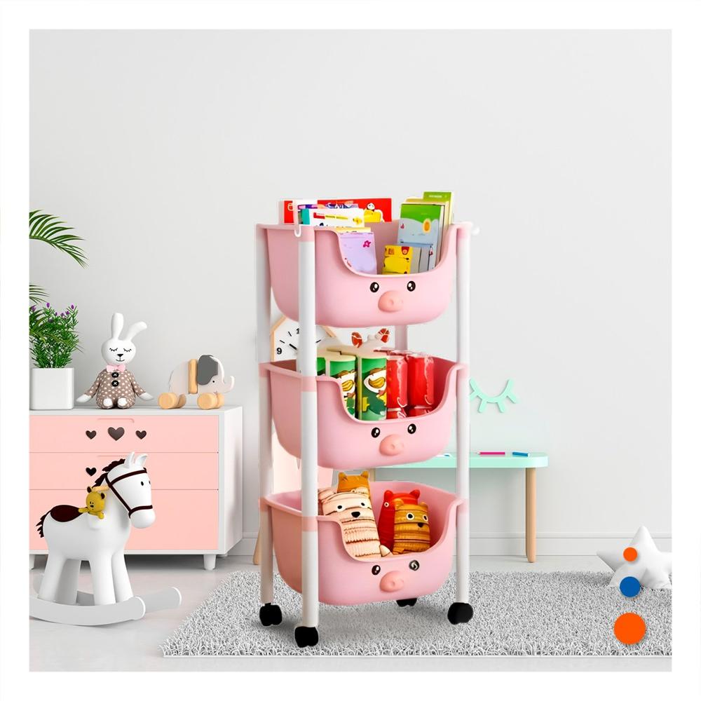 Modulo Kawaii 3 Niveles Compacto y Versatil Estilo Chancho Rosado Y+Post It