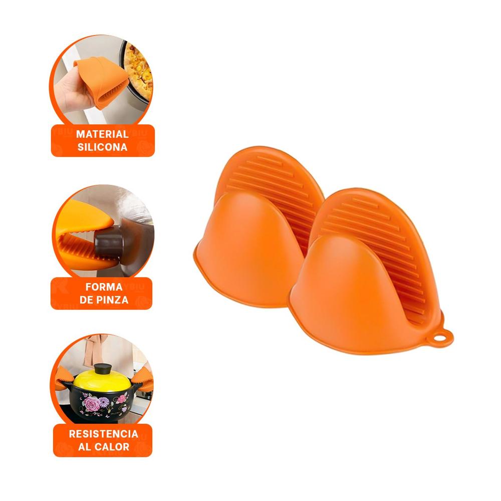 Accesorios de Silicona Naranja para Cocina y Hogar 7,3x9,5cm Y+Ligas Regalo