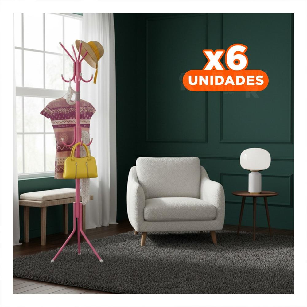 Pack6 Organizador Compacto de Metal Rosado 175x45 cm Ahorra Espacio Y+Papel Regalo