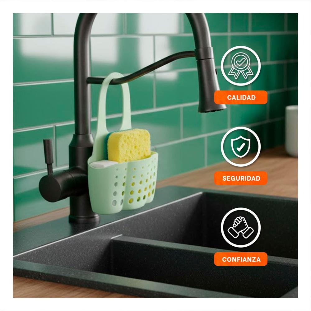 Portaobjetos Colgante Verde para Tener el Bano Siempre Ordenado 19x15cm Y+Papel Regalo