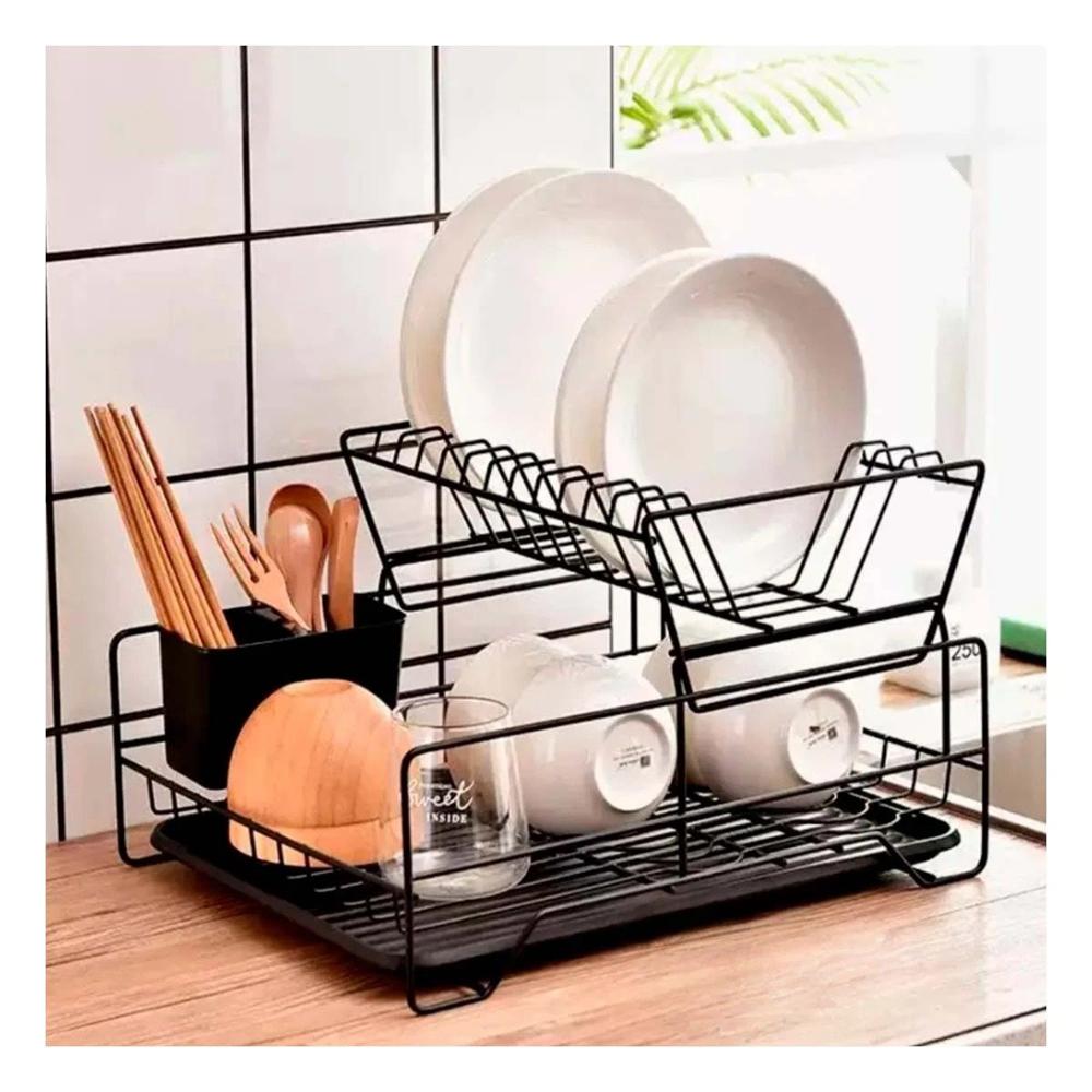 Organizador de Cocina de Color Negro con Puertas y Area para Utensilios Y+Post It