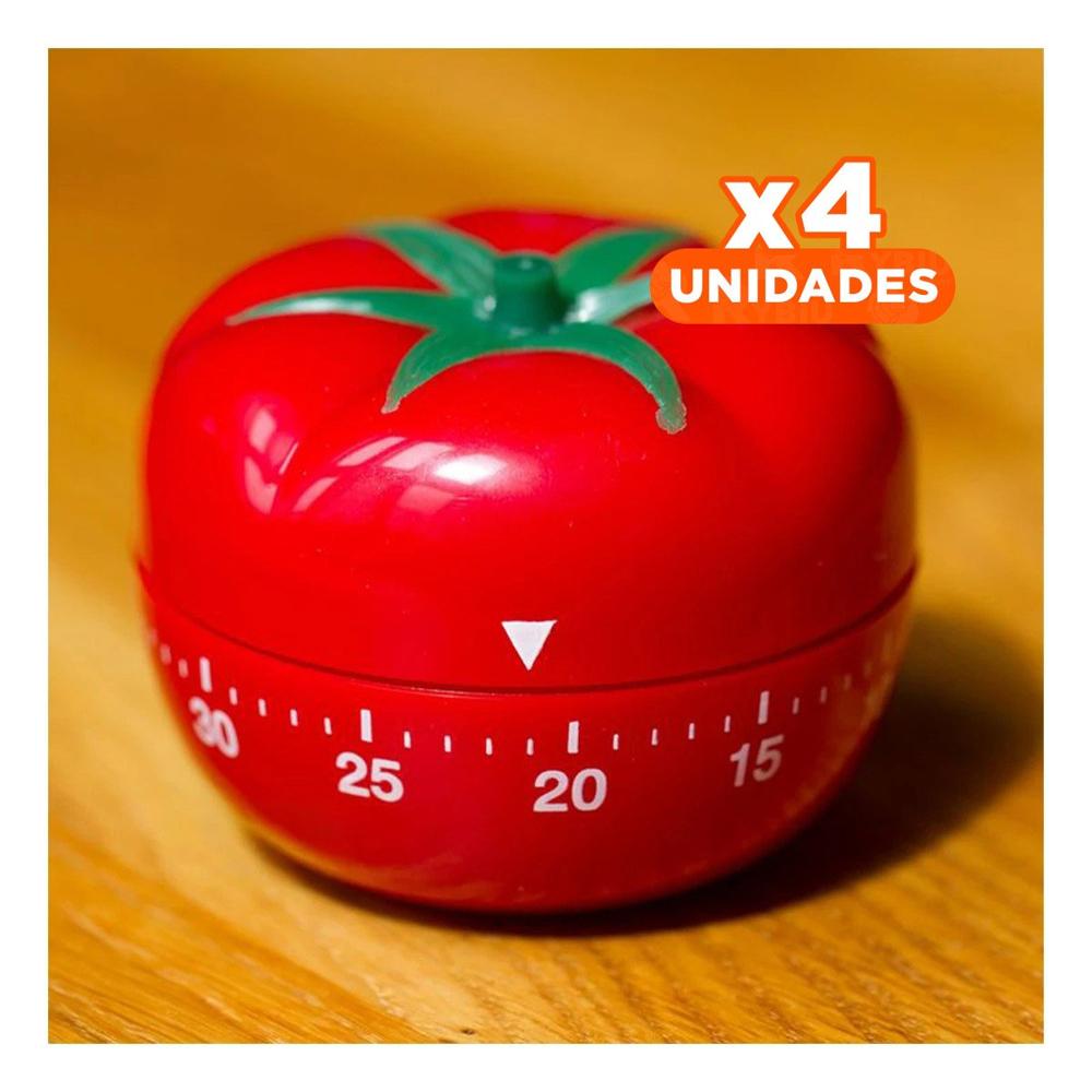 Pack4 Medidor Tomate Rojo para Controlar Tiempos de Manera Facil