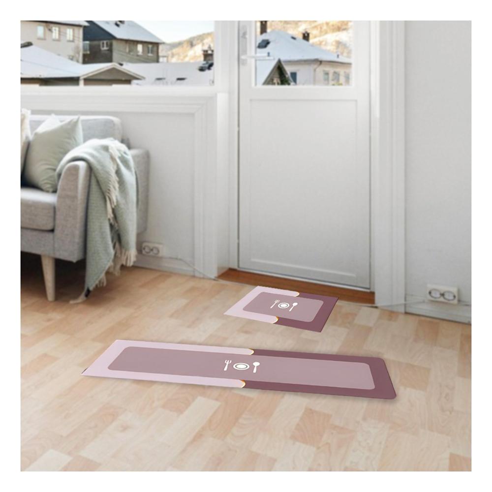 Mat de Piso Antideslizante para Cocina y Zonas del Hogar Rosado Y+Regalo Sticker