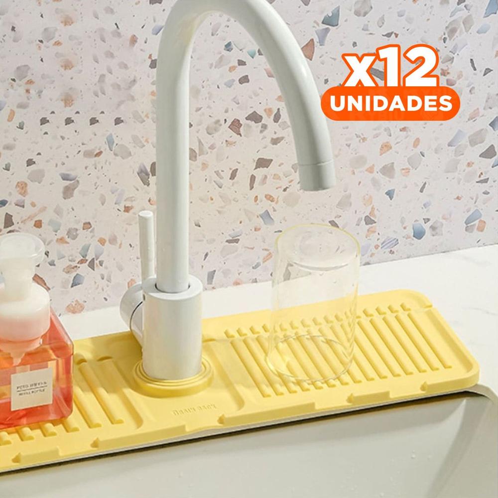 Pack12 Base Flexible de Drenaje para Lavadero de Silicona con Rayas Uso Diario