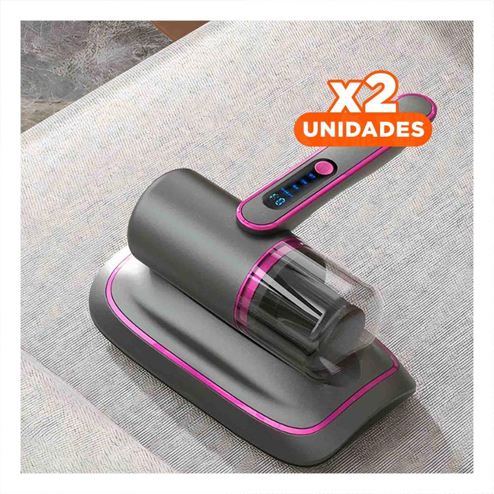 Pack2 Limpiadora Compacta para Acaros en Plomo y Fucsia para Camas Y+Regalo Sticker