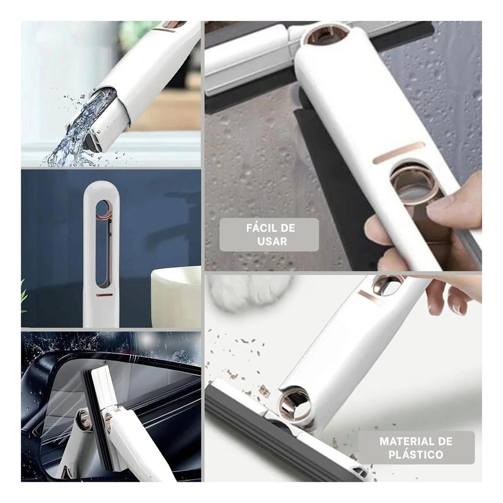 Mini Mopa Portatil con 3 Cabezales de Algodon Uso Practico Diario Blanco