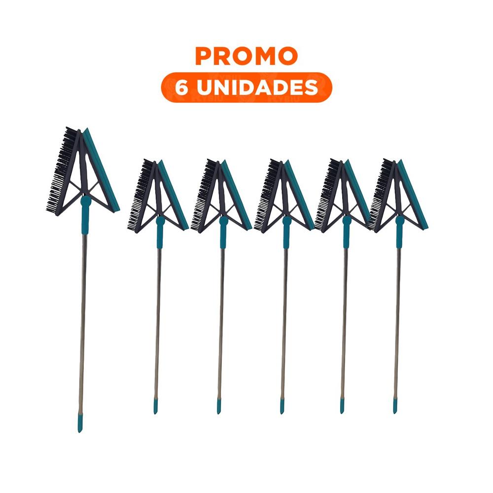 Pack6 Barredora Practica y Silicona 2 en 1 para Mantener Casa Ordenada Verde