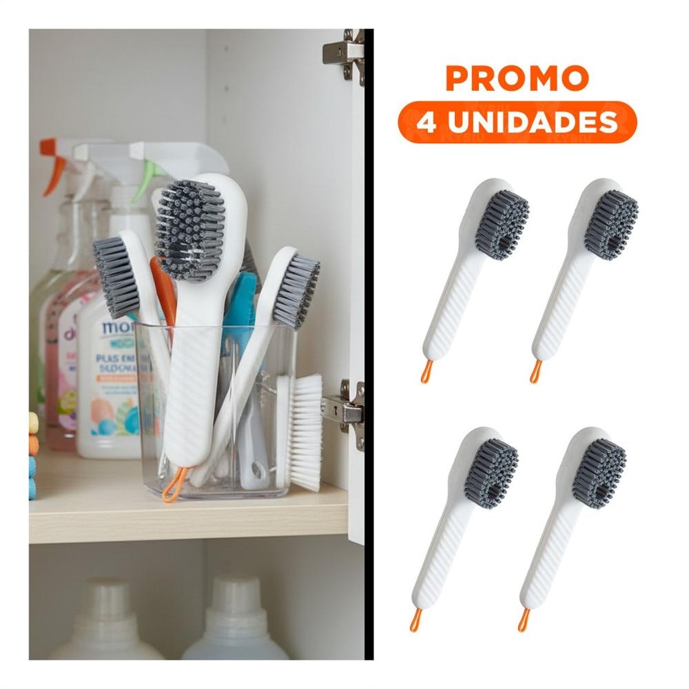 Pack4 Cepillo Dispensador Multifuncional Practico para Utensilios Blanco Y+Regalo Sticker