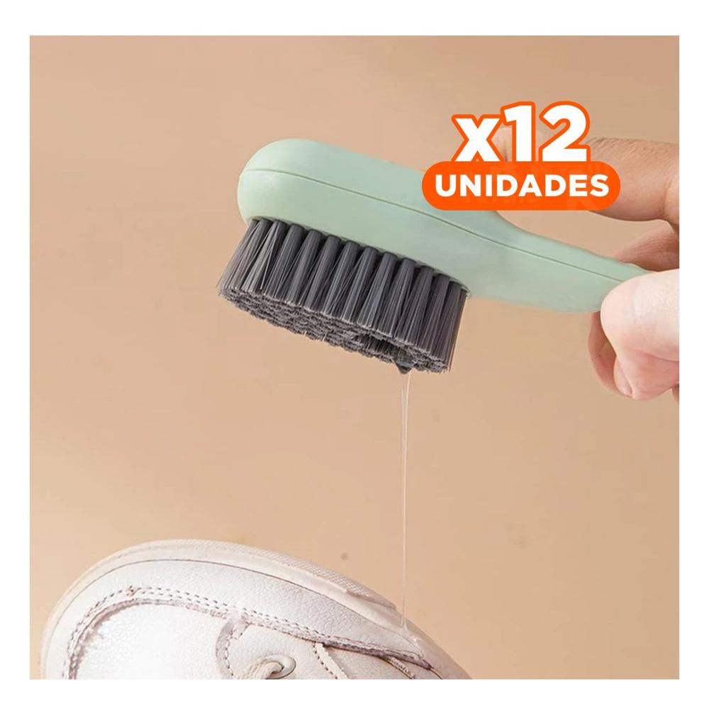 Pack12 Escobilla Dispensadora Multifuncional Practica para Utensilios Verde Y+Papel Regalo