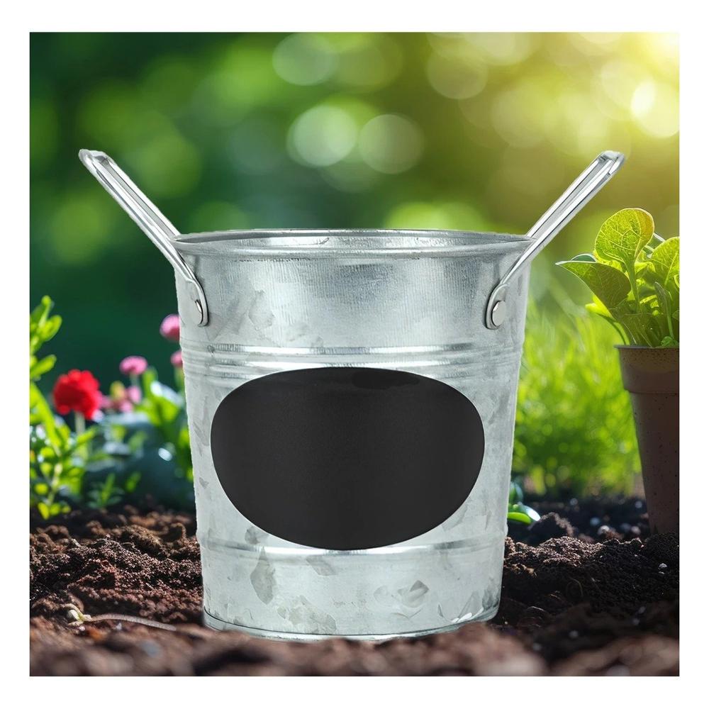 Jarron Cubo de Metal con Doble Agarradera y Cuadro para Nota para Interior Y+Regalo Sticker