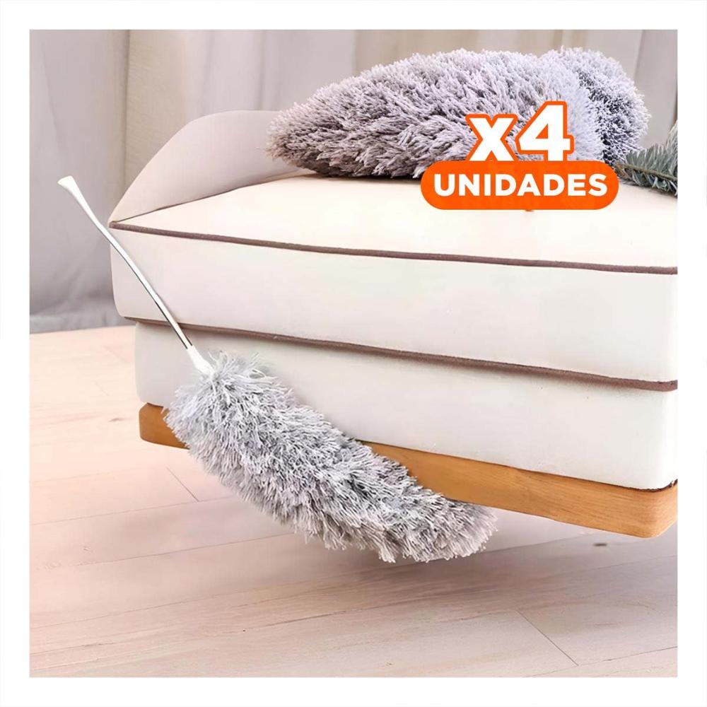 Pack4 Atrapapolvo Expandible con Mango Ajustable para Limpieza Plomo Hogar