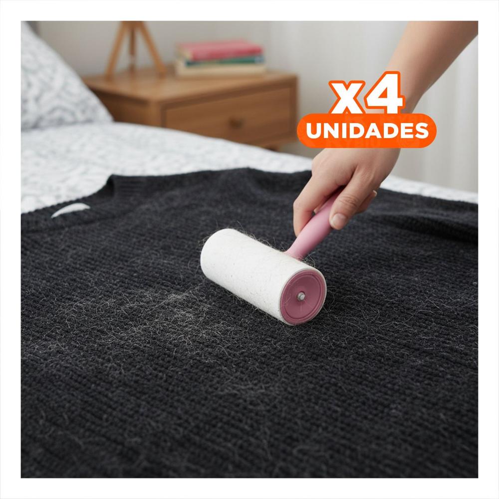 Pack4 Raspapelusa Durable y Rapido Para Abrigos y Chaquetas Rosado