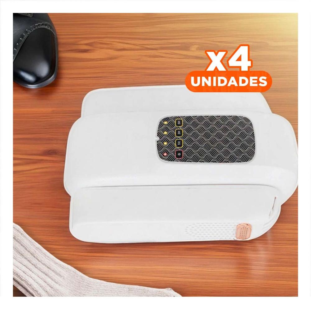 Pack4 Aparato De Zapatos Electrico Diseno Compacto para Casa Blanco