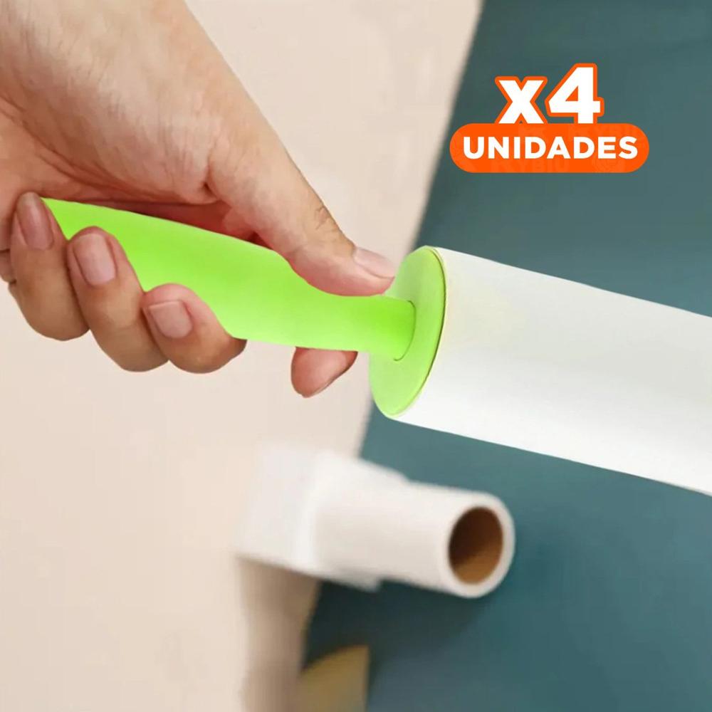 Pack4 Sistema Quita Pelusa en Rodillo para Ropa de Uso Diario Verde Extra Nuevo