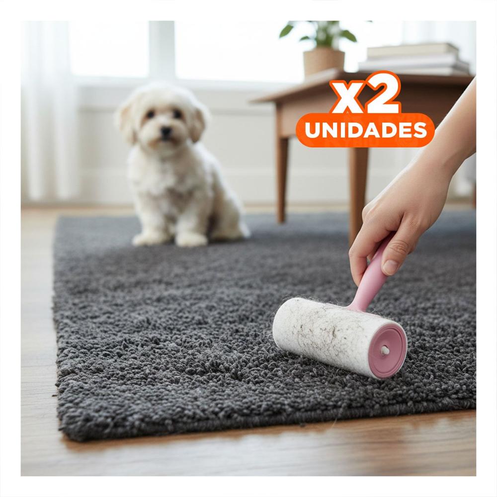 Pack2 Raspapelusa Versatil Para Sofas, Cortinas y Alfombras Rosado Y+Papel Regalo