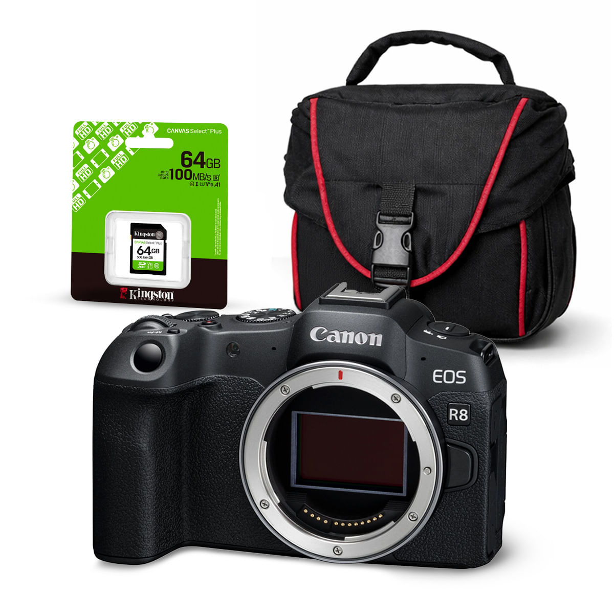 Cámara Canon EOS R8 Cuerpo solo y Kit Básico de Accesorios