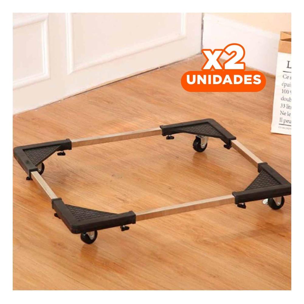 Pack2 Plataforma Resistente de Acero Negro para Cocina Y+Papel Regalo