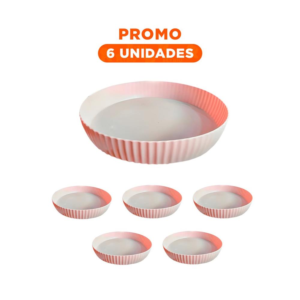 Pack6 Modulo Para Especias Plastico 30.5x6x30.5cm Uso Diario Rosado