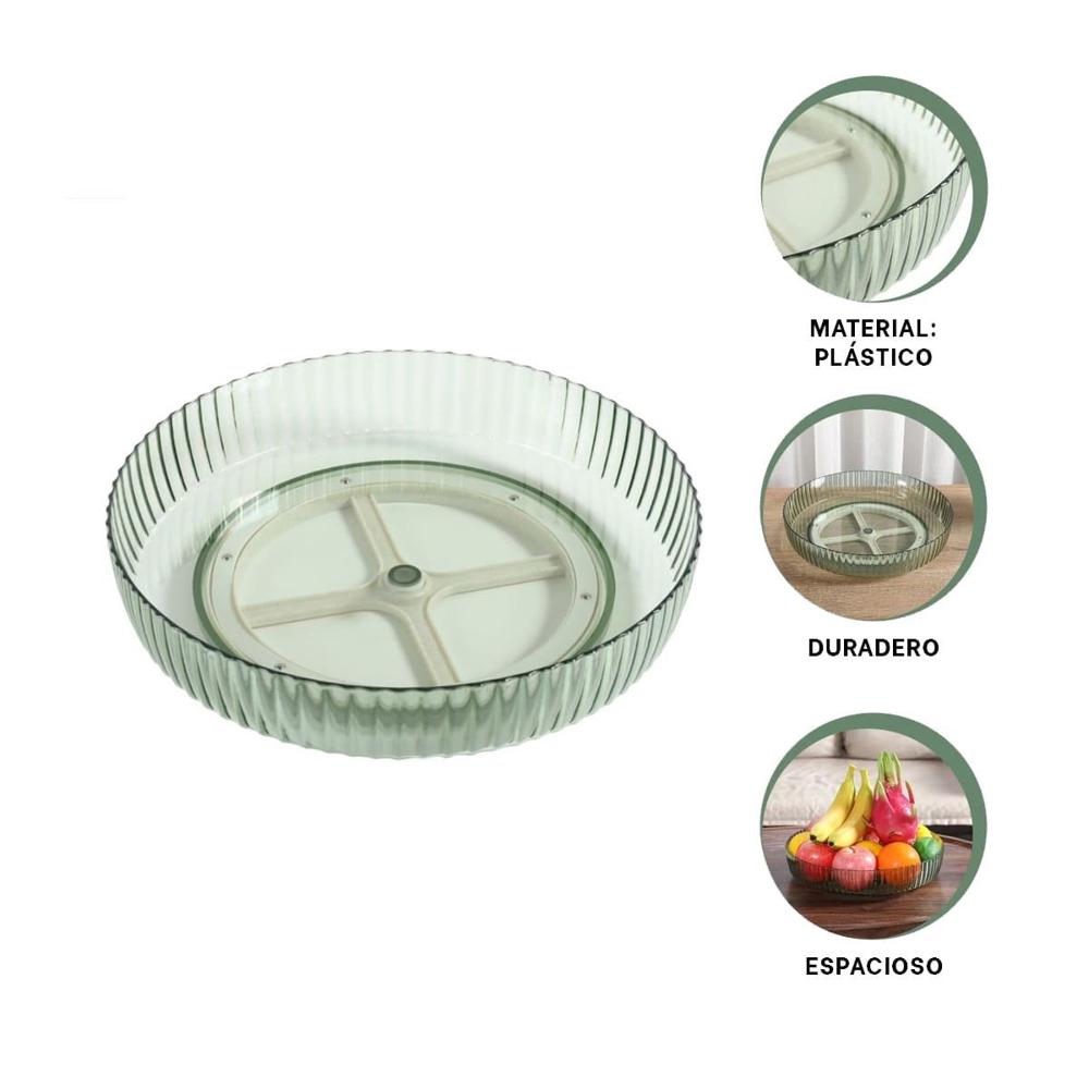 Organizador Para Especias Plastico 30.5x6x30.5cm Uso Diario Verde Y+Ligas Regalo