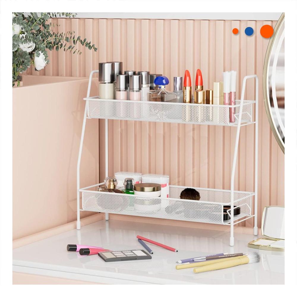 Organizador de 2 Niveles Multiuso Seguro y Practico de Usar Blanco Y+Post It