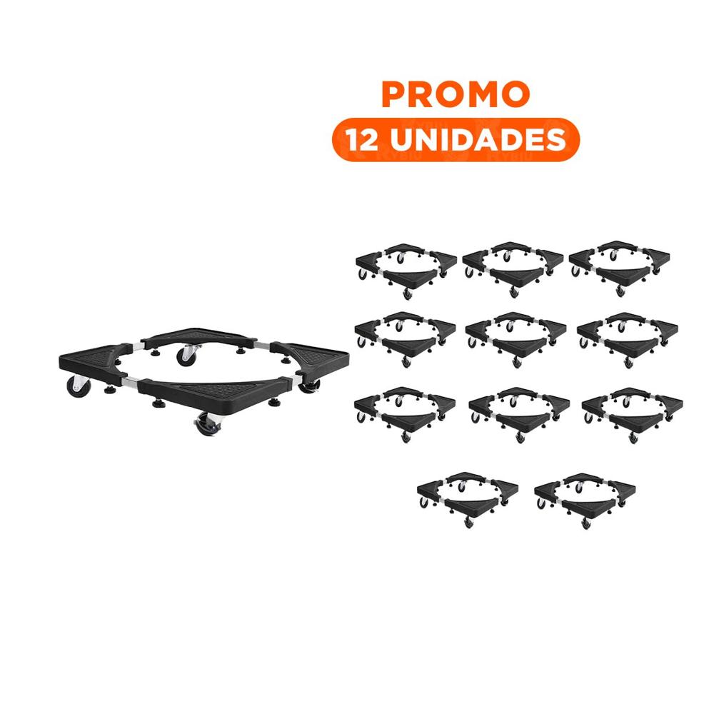 Pack12 Plataforma Negra de Acero para Muebles de Cocina Y+Regalo Sticker