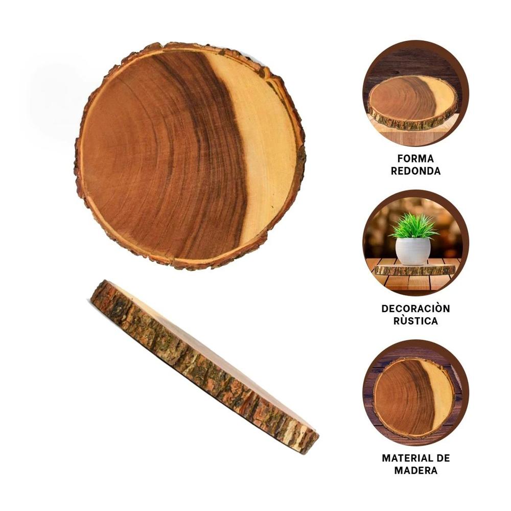 Detalle circular de madera 33cm para decoracion de hogar en mesas decorativas Y+Ligas Regalo