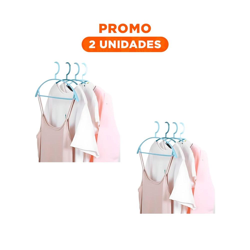 Pack2 Colgador Diario de Plastico Celeste Circulo en Medio de 4 Piezas Hogar