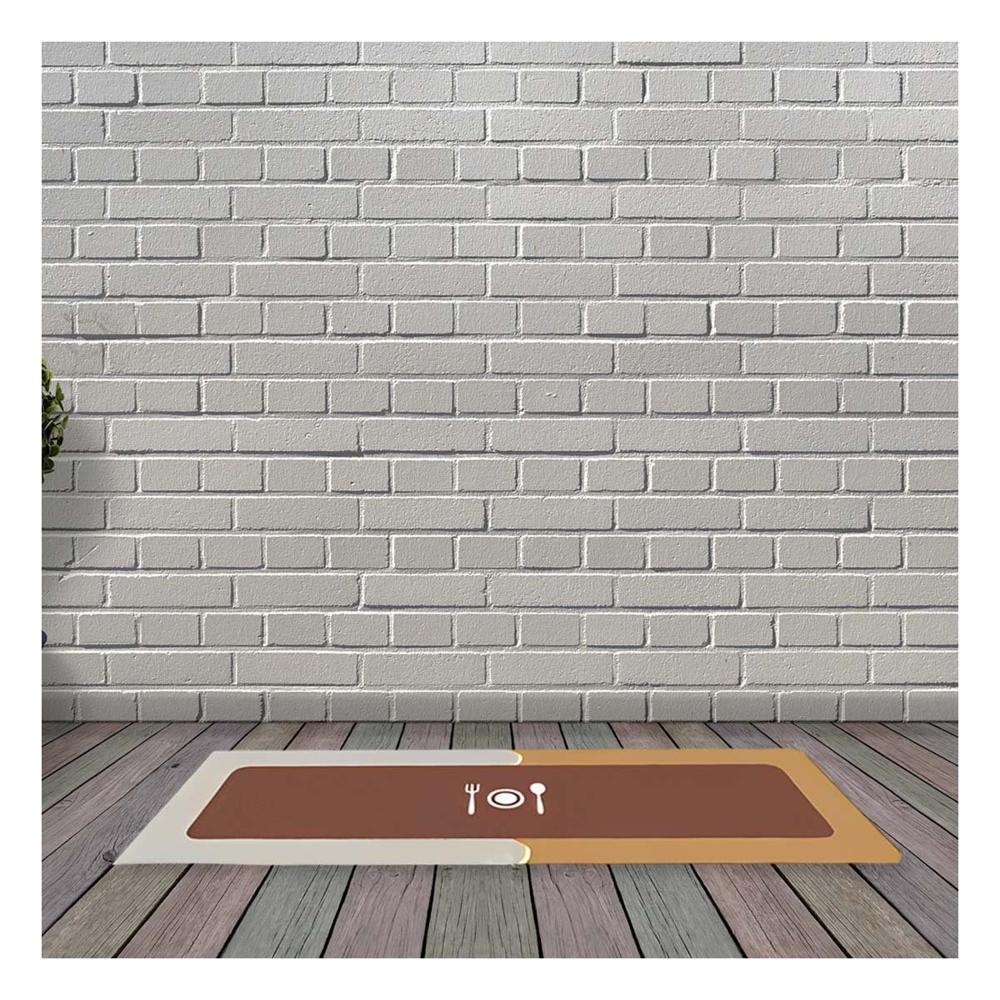 Mat Antideslizante de Piso para Cocina y Uso Diario en el Hogar Naranja Y+Regalo Sticker