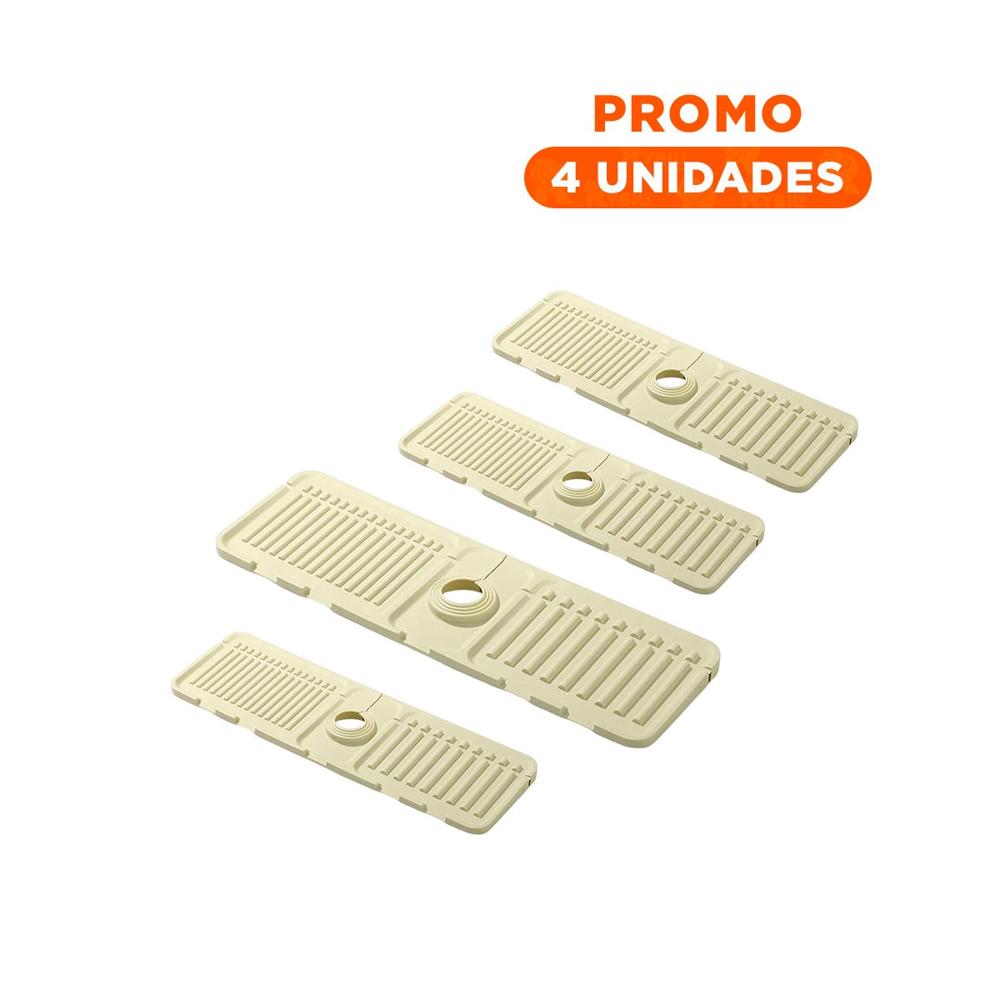 Pack4 Sistema de Drenaje de Silicona con Rayas Beige para Hogar Y+Regalo Sticker