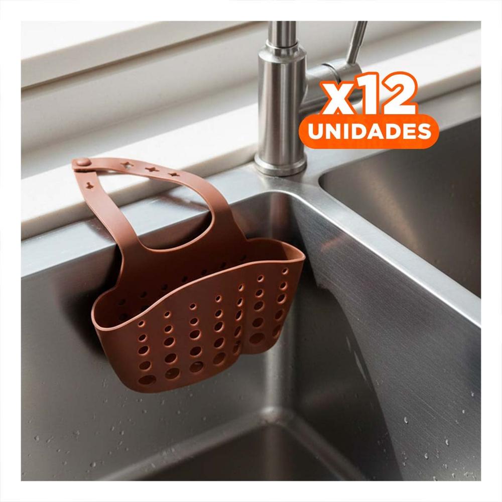 Pack12 Estante Colgante Marron Practica Organizacion para el Hogar 19x15cm Y+Papel Regalo