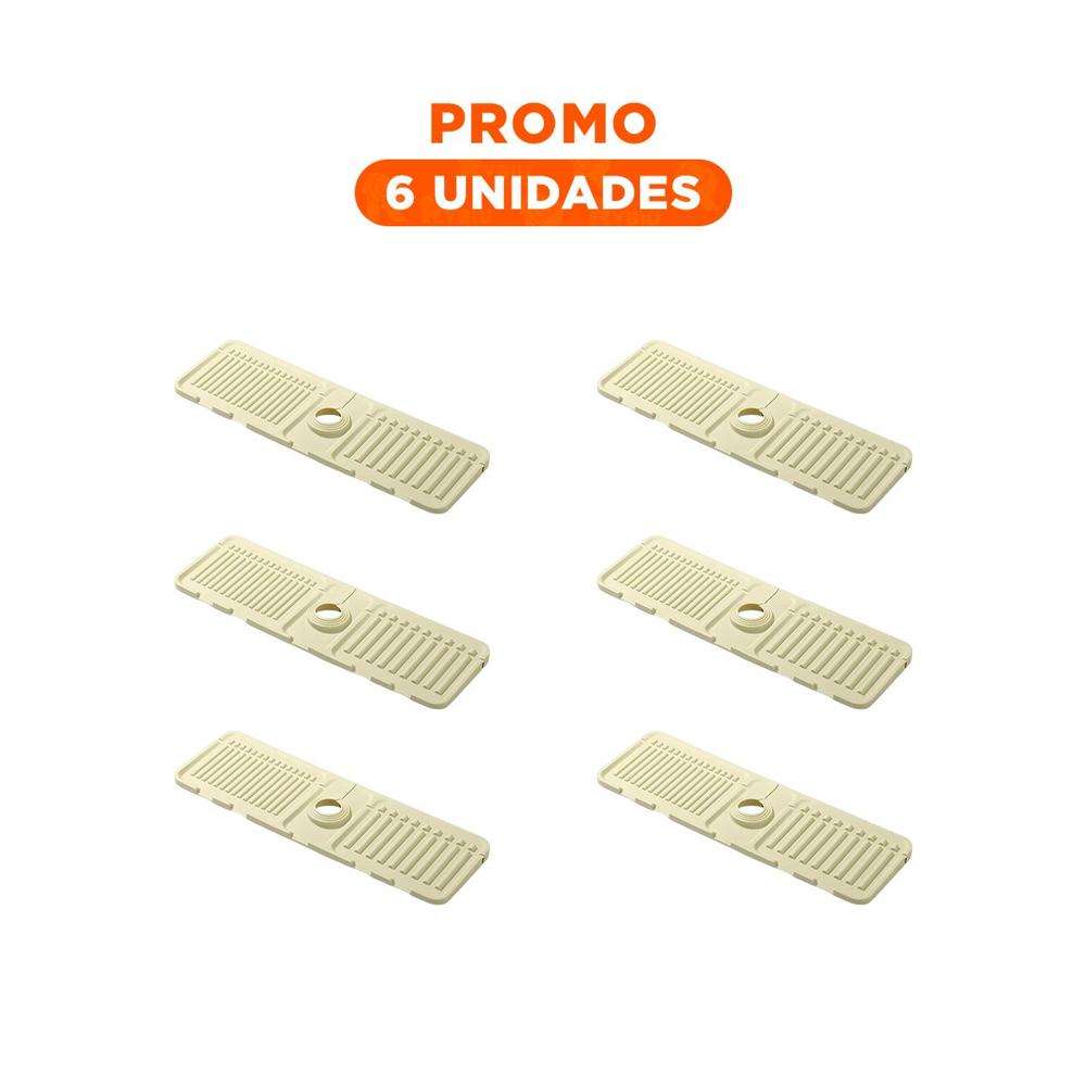 Pack6 Elemento de Piso Antideslizante para Cocina y Zonas del Hogar Verde