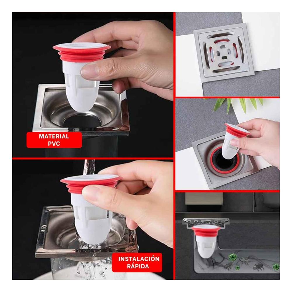 Sistema de Drenaje de Piso Blanco para Area Sanitaria con Bloqueo de Insectos