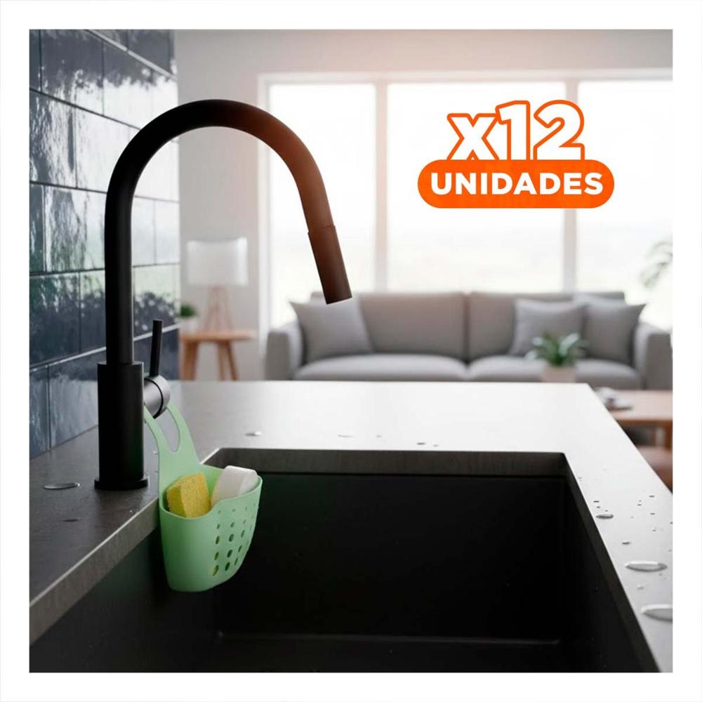 Pack12 Estante Colgante Verde Decorativo para Bano y Cocina 19x15cm