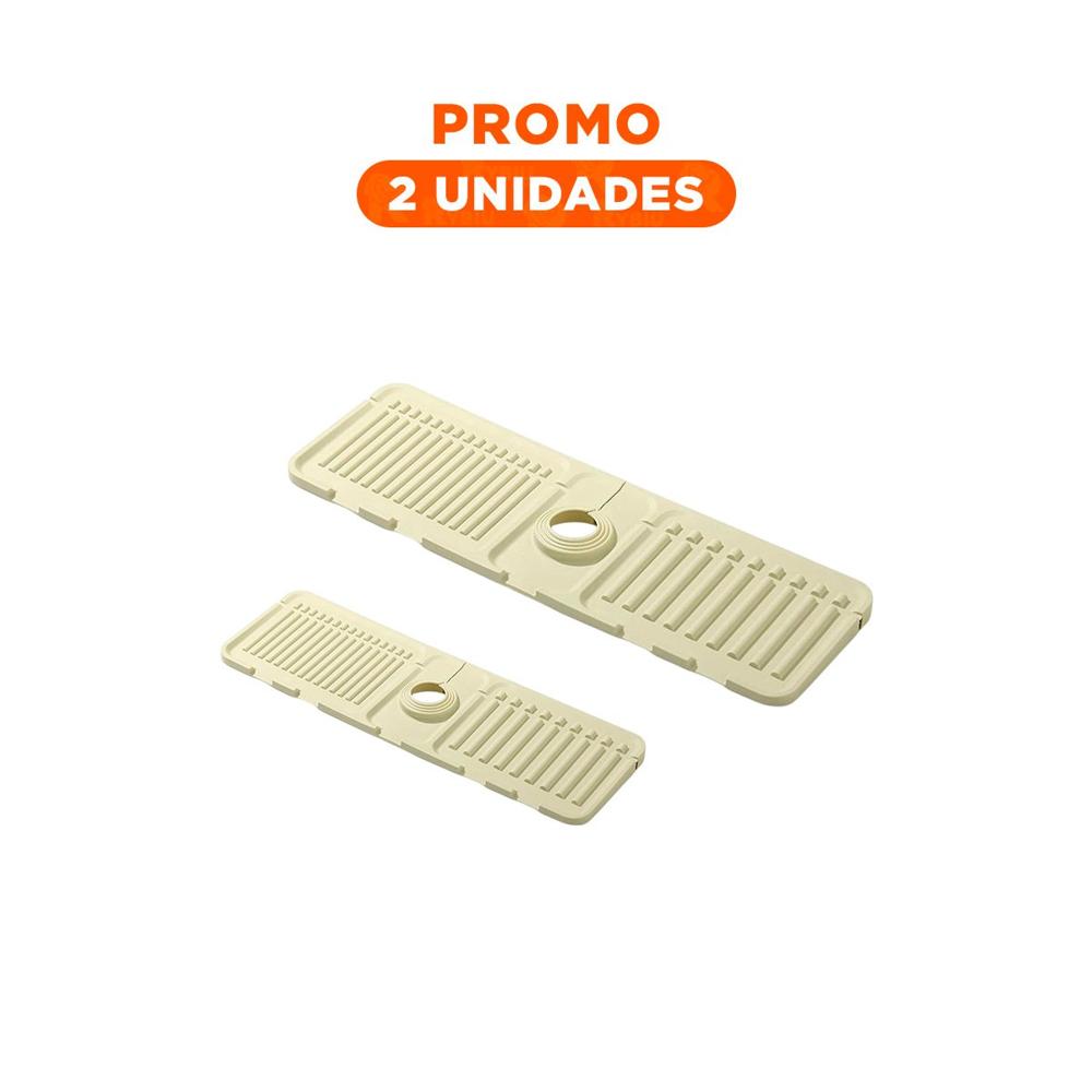 Pack2 Organizador de Drenaje de Silicona con Rayas Beige para Casa