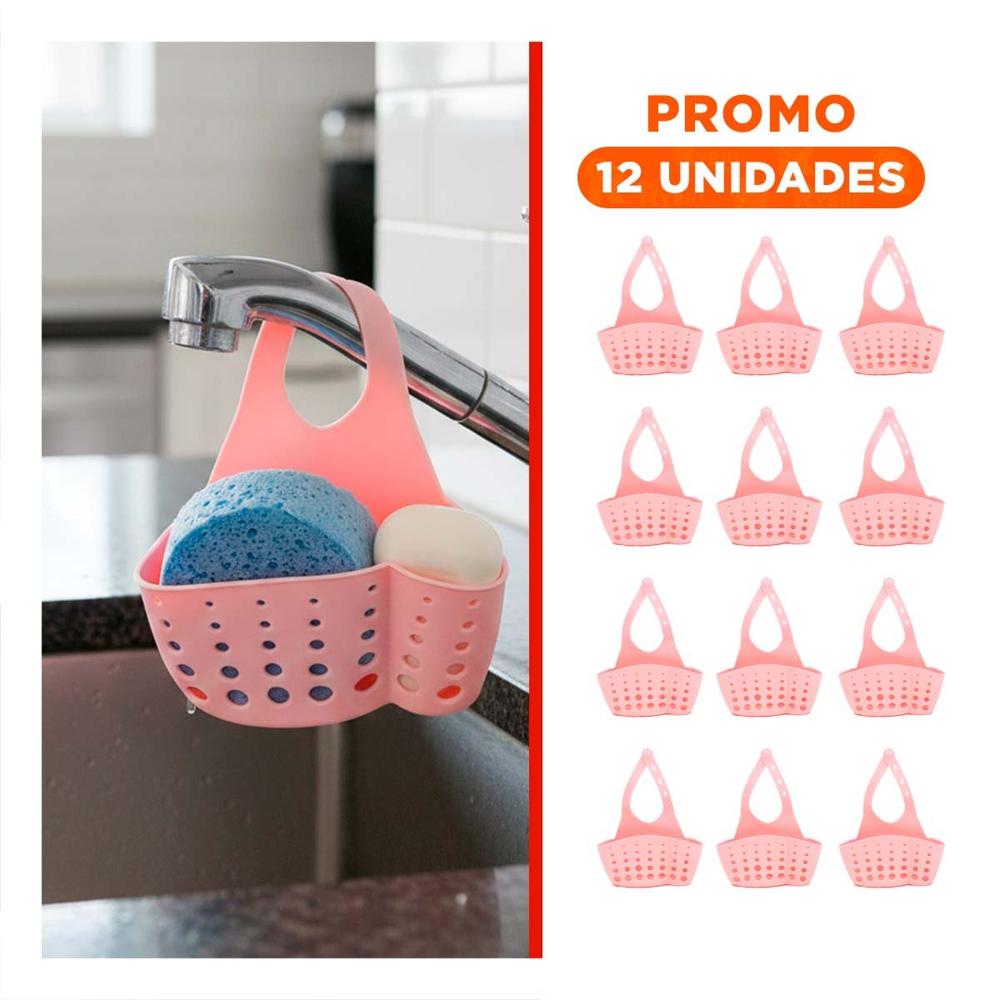 Pack12 Estante Colgante Rosado Funcional y Facil de Colgar 19x15cm Y+Regalo Sticker