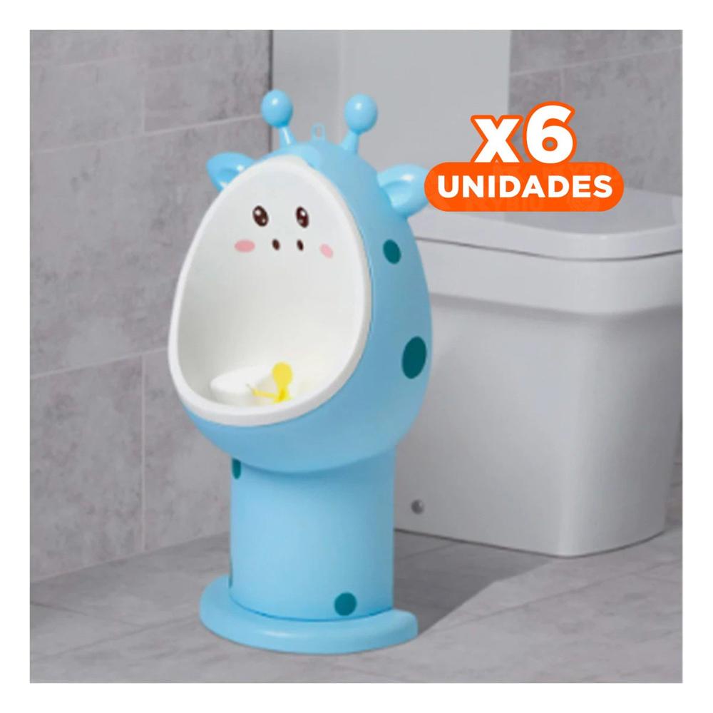 Pack6 Bacinica de Firaja para Bebes Ligera y Facil de Transportar Celeste Y+Regalo Sticker